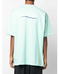 mintgrünes T-Shirt mit einem Rundhalsausschnitt von Balenciaga