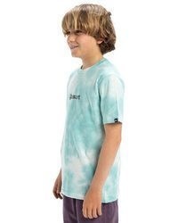 mintgrünes T-Shirt mit einem Rundhalsausschnitt von Quiksilver