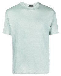 mintgrünes T-Shirt mit einem Rundhalsausschnitt von Roberto Collina