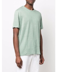 mintgrünes T-Shirt mit einem Rundhalsausschnitt von Ermenegildo Zegna