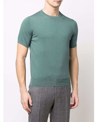 mintgrünes T-Shirt mit einem Rundhalsausschnitt von Canali