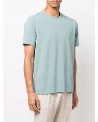 mintgrünes T-Shirt mit einem Rundhalsausschnitt von Z Zegna