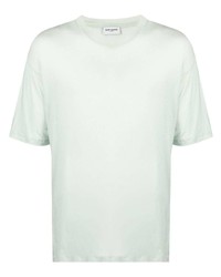 mintgrünes T-Shirt mit einem Rundhalsausschnitt von Saint Laurent