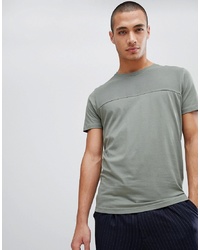 mintgrünes T-Shirt mit einem Rundhalsausschnitt von Selected Homme