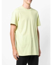 mintgrünes T-Shirt mit einem Rundhalsausschnitt von Rick Owens