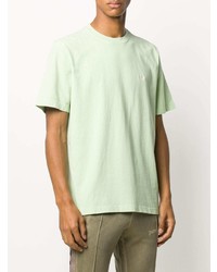 mintgrünes T-Shirt mit einem Rundhalsausschnitt von Stussy