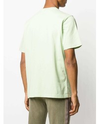 mintgrünes T-Shirt mit einem Rundhalsausschnitt von Stussy