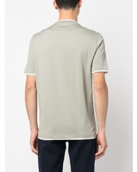 mintgrünes T-Shirt mit einem Rundhalsausschnitt von Brunello Cucinelli