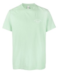 mintgrünes T-Shirt mit einem Rundhalsausschnitt von Sporty & Rich