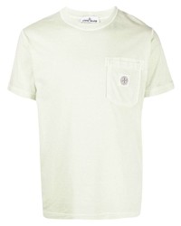 mintgrünes T-Shirt mit einem Rundhalsausschnitt von Stone Island