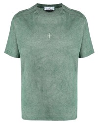 mintgrünes T-Shirt mit einem Rundhalsausschnitt von Stone Island