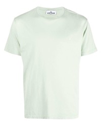 mintgrünes T-Shirt mit einem Rundhalsausschnitt von Stone Island