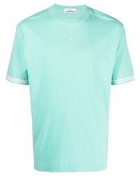 mintgrünes T-Shirt mit einem Rundhalsausschnitt von Stone Island