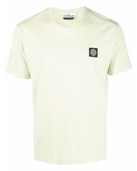 mintgrünes T-Shirt mit einem Rundhalsausschnitt von Stone Island