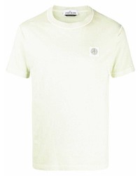 mintgrünes T-Shirt mit einem Rundhalsausschnitt von Stone Island