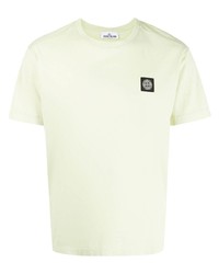 mintgrünes T-Shirt mit einem Rundhalsausschnitt von Stone Island