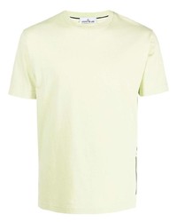 mintgrünes T-Shirt mit einem Rundhalsausschnitt von Stone Island