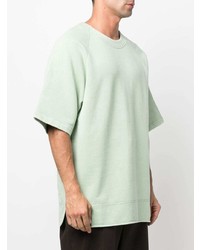 mintgrünes T-Shirt mit einem Rundhalsausschnitt von Jil Sander