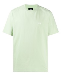 mintgrünes T-Shirt mit einem Rundhalsausschnitt von Stussy