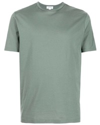 mintgrünes T-Shirt mit einem Rundhalsausschnitt von Sunspel
