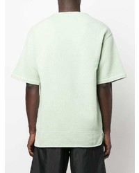 mintgrünes T-Shirt mit einem Rundhalsausschnitt von Jil Sander