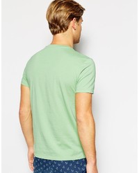 mintgrünes T-Shirt mit einem V-Ausschnitt von Polo Ralph Lauren