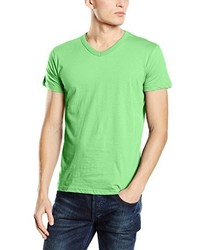 mintgrünes T-Shirt mit einem V-Ausschnitt von Stedman Apparel