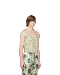 mintgrünes Trägershirt mit Blumenmuster von Dries Van Noten