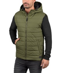 olivgrüne ärmellose Jacke von BLEND