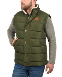 olivgrüne ärmellose Jacke von BLEND