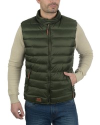 olivgrüne ärmellose Jacke von BLEND