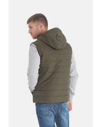 olivgrüne ärmellose Jacke von BLEND