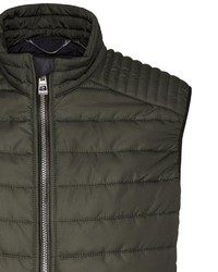 olivgrüne ärmellose Jacke von Bugatti