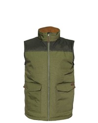 olivgrüne ärmellose Jacke von Caterpillar