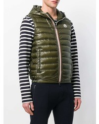 olivgrüne ärmellose Jacke von Moncler