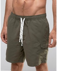 olivgrüne Badeshorts von Asos