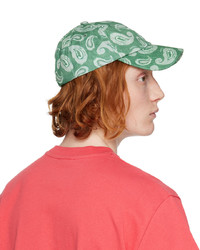 olivgrüne Baseballkappe mit Paisley-Muster von Jacquemus