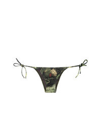 olivgrüne bedruckte Bikinihose
