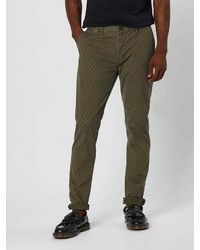 olivgrüne bedruckte Chinohose von Scotch & Soda