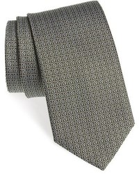 olivgrüne bedruckte Krawatte