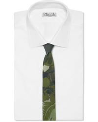 olivgrüne bedruckte Krawatte von Valentino