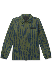 olivgrüne bedruckte Shirtjacke von Billionaire Boys Club