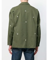 olivgrüne bedruckte Shirtjacke von As65