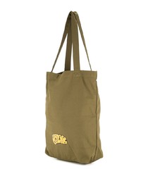 olivgrüne bedruckte Shopper Tasche aus Segeltuch von G.V.G.V.