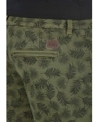 olivgrüne bedruckte Shorts von Redefined Rebel