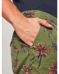 olivgrüne bedruckte Shorts von Scotch & Soda