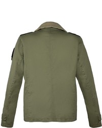 olivgrüne Bikerjacke von Musterbrand