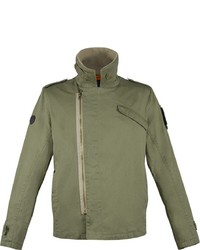 olivgrüne Bikerjacke von Musterbrand