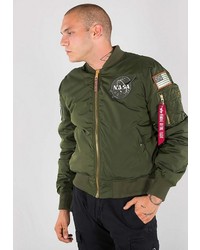 olivgrüne Bomberjacke von Alpha Industries