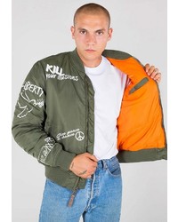 olivgrüne Bomberjacke von Alpha Industries